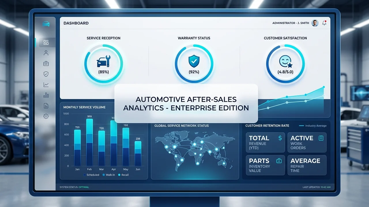Automotive After Sales Service Dashboard Indicators