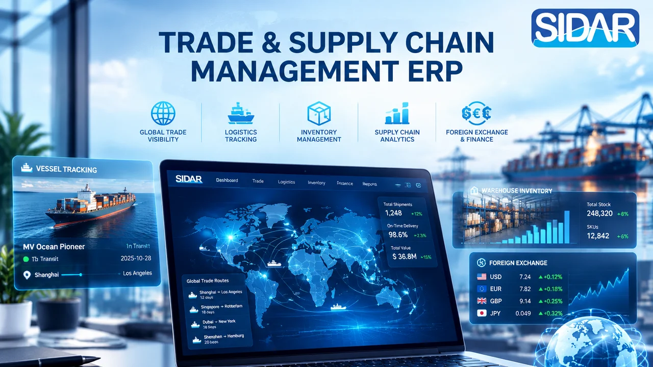 الدليل الشامل لإدارة التجارة وسلسلة التوريد باستخدام نظام ERP من سيدار