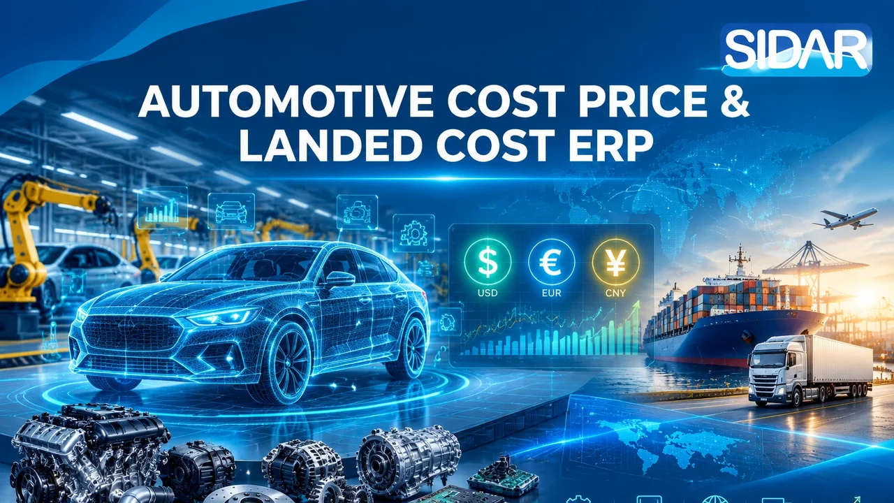 حساب التكلفة الفعلية للمركبات وقطع الغيار في ظل تقلبات أسعار الصرف باستخدام نظام ERP 